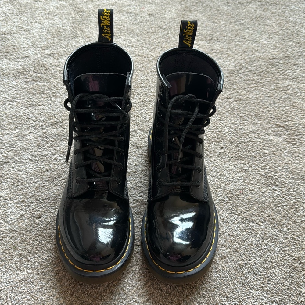 Dr. Martens Women’s Patent Leather Combat Boots